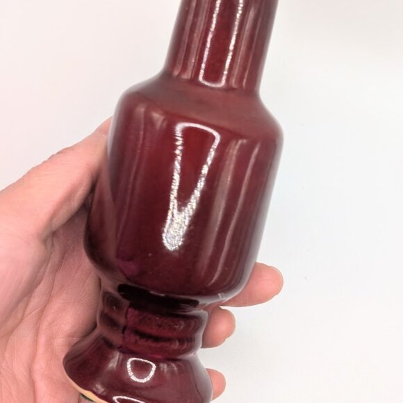 Maitland Smith Sang de Boeuf Oxblood Glazed Ceramic Bottle Vase Thailand "A" - Picture 1 of 11